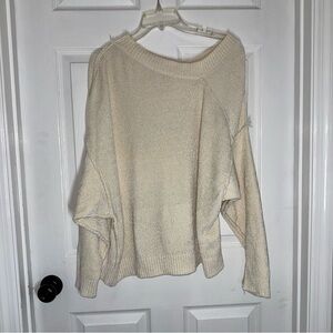 Umgee Off-the-Shoulder Cream Sweater